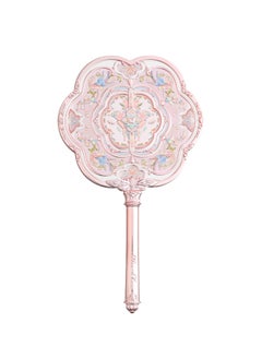 Flower Knows Butterfly Cloud Collar Hand Mirror Travel Handheld Cosmetic Makeup Mirror-Lotus Pink  - Image 1