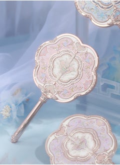 Flower Knows Butterfly Cloud Collar Hand Mirror Travel Handheld Cosmetic Makeup Mirror-Lotus Pink  - Image 4