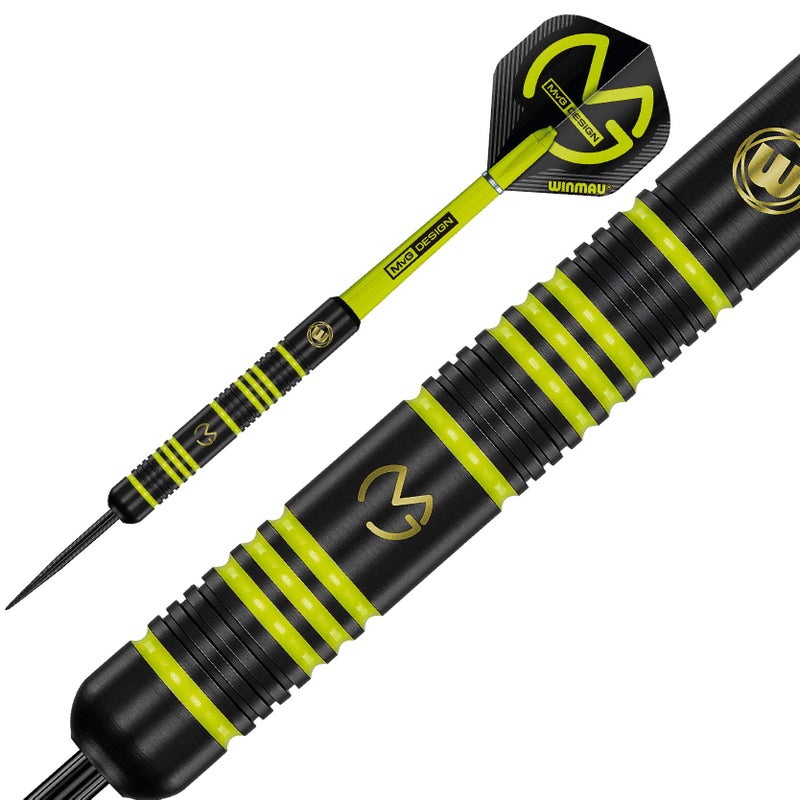 Winmau مجموعة سهام وينماو مايكل فان جيروين MvG أمبيشن برونزية بوزن 22 جرام مع أجنحة MvG وأعمدة نايلون (ساقين) - Image 2