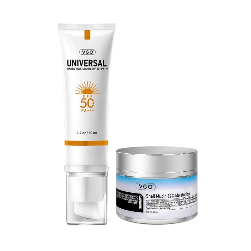 VGO VGO Tinted Sunscreen  VGO Snail Mucin 92 Moisturizer 