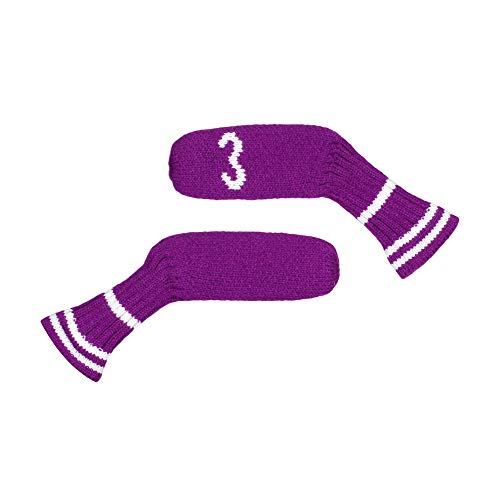 Scott Edward 10 Pcs Iron Golf Club Covers Set Cuteness and Basically Socks Shape Washable & Durable Golf Club Head Protector (Purple) - Image 3