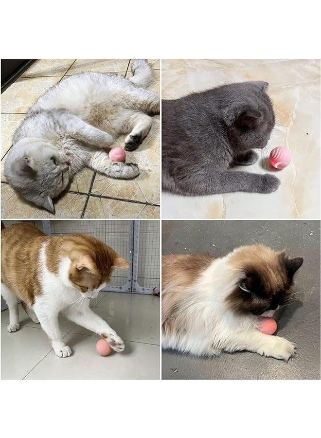 لعبة الكرة القط التفاعلية ، ذكي داخلي التلقائي تتحرك الكرة لغز تبديد الملل USB شحن لعبة الأليفة（وردي） - Image 2