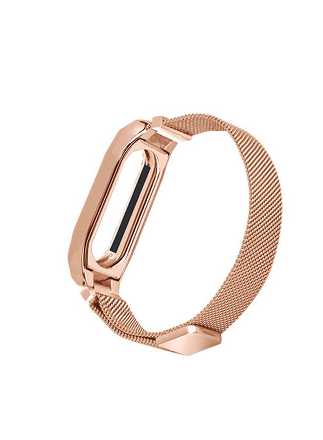 NIBEMINENT Waterproof Metal Bracelet Strap For Xiaomi Mi Band 2 Rose Gold - Image 4