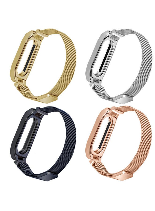 NIBEMINENT Waterproof Metal Bracelet Strap For Xiaomi Mi Band 2 Rose Gold - Image 5