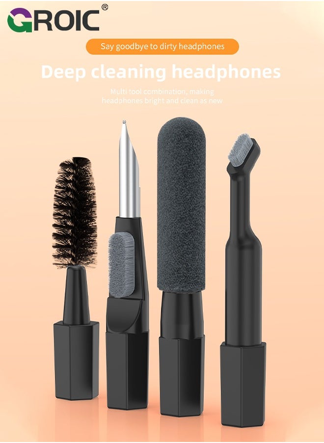 GROIC - Computer Keyboard Black Cleaner Kit, Laptop Screen Cleaning Spray for iPhone AirPods Cell Phone MacBook iPad Pro, 20-in-1 Electronic Clean Brush Tool for Earbuds iPod PC Monitor TV Earphone Camera - Image 1