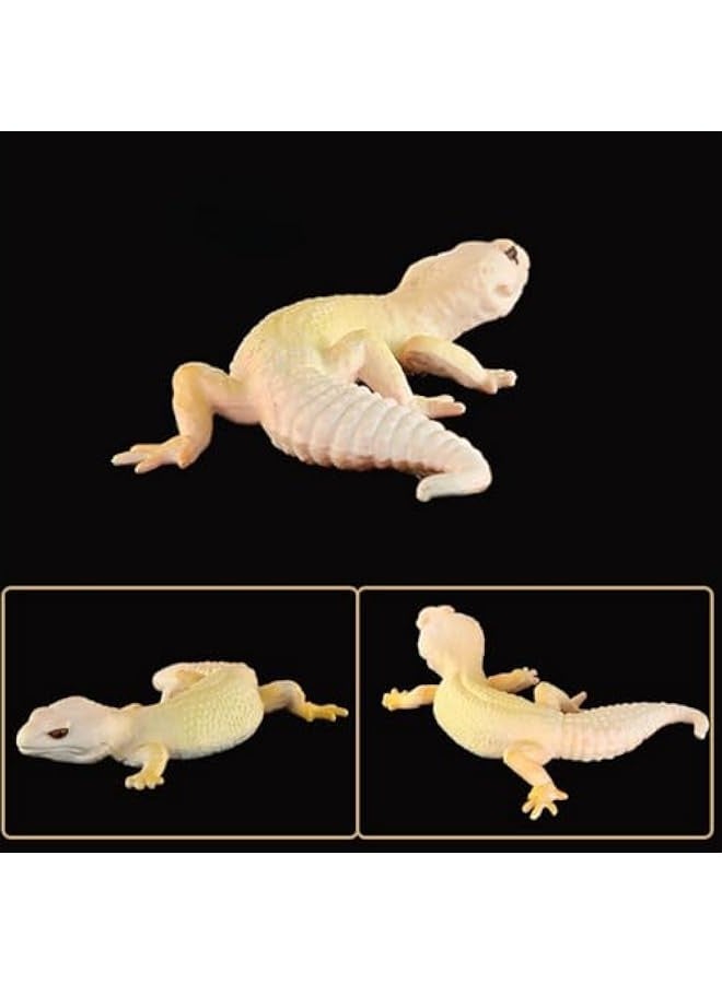 2pcs Simulation Gecko Miniature Animals Tablescape Decor Toys for Toddler Fake Reptile Plastic Lizard Statues Tricky Gecko Toys PVC Animal Figures Lizard Cognitive Model Toy Lizard Crawl - Image 3