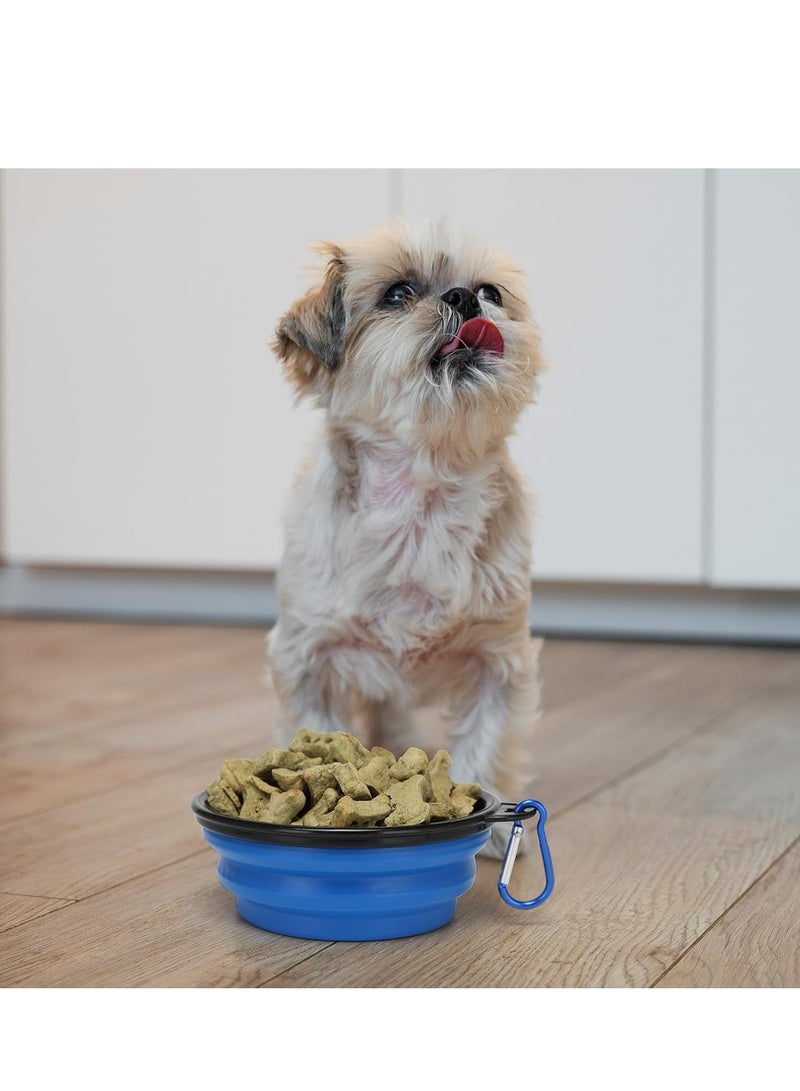 إناء الكلب القابل للطي، إناء سفر الكلب القابل للطي، إناء طعام ماء الكلب المحمول مع المشبك، صحن كأس لتغذية القطط الأليفة للسفر والمشي والتنزه - Image 4