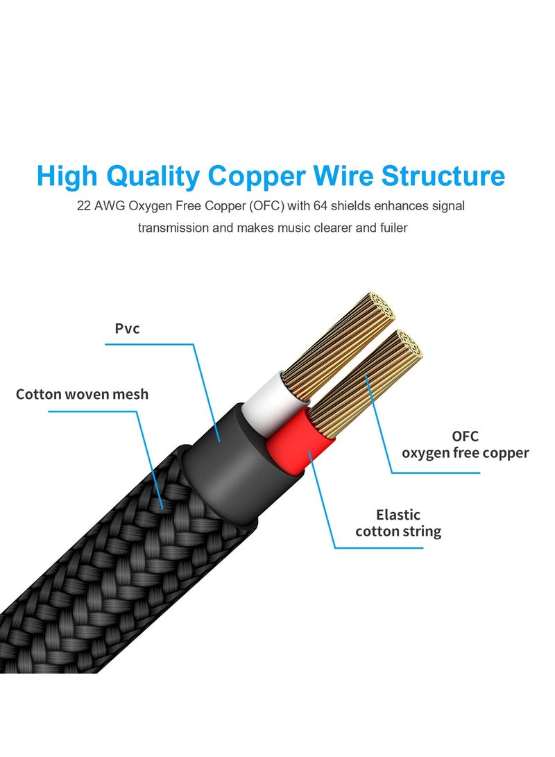 SYOSI Guitar Cable 10Ft Right Angle 1/4 Inch Ts To Straight 1/4 Inch Ts Electric Guitar And Bass Audio Cord Professional Instrument Cable For Electric Guitar, Bass, Keyboard, Amplifier, Pro Audio  - Image 5