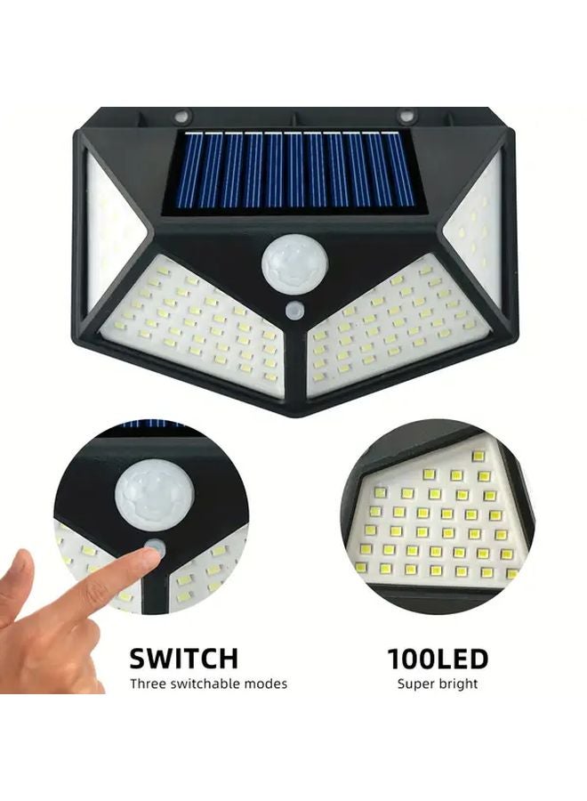 Black 100 LED Solar Outdoor Motion Sensor Security Light 3 Modes Wireless Flood - Image 5
