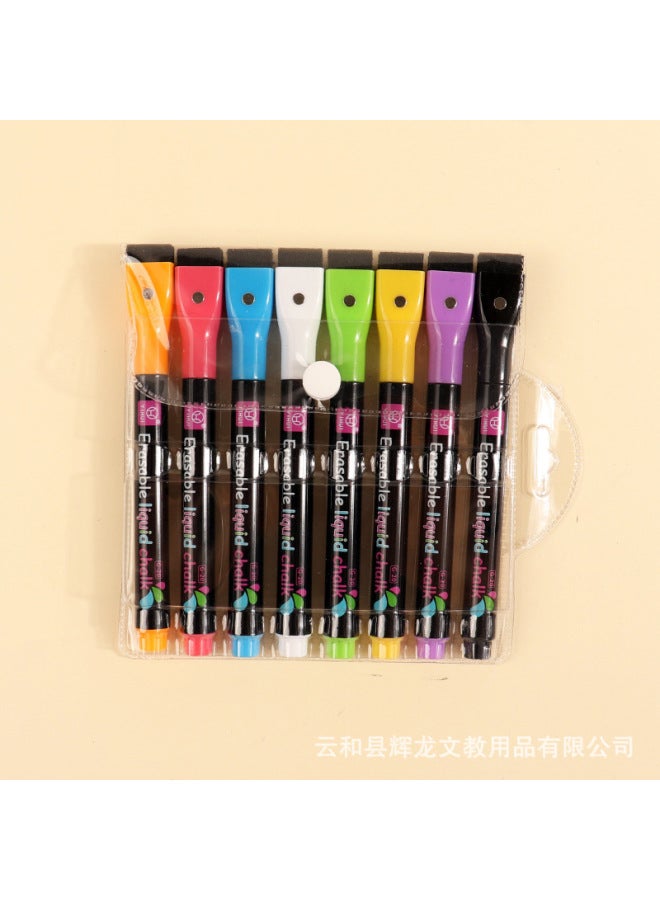 YIHUI Magnetic Erasable Light Board Pen Color Water Soluble Dustless Liquid Chalk Led Blackboard Highlighter Printable Log - Image 1