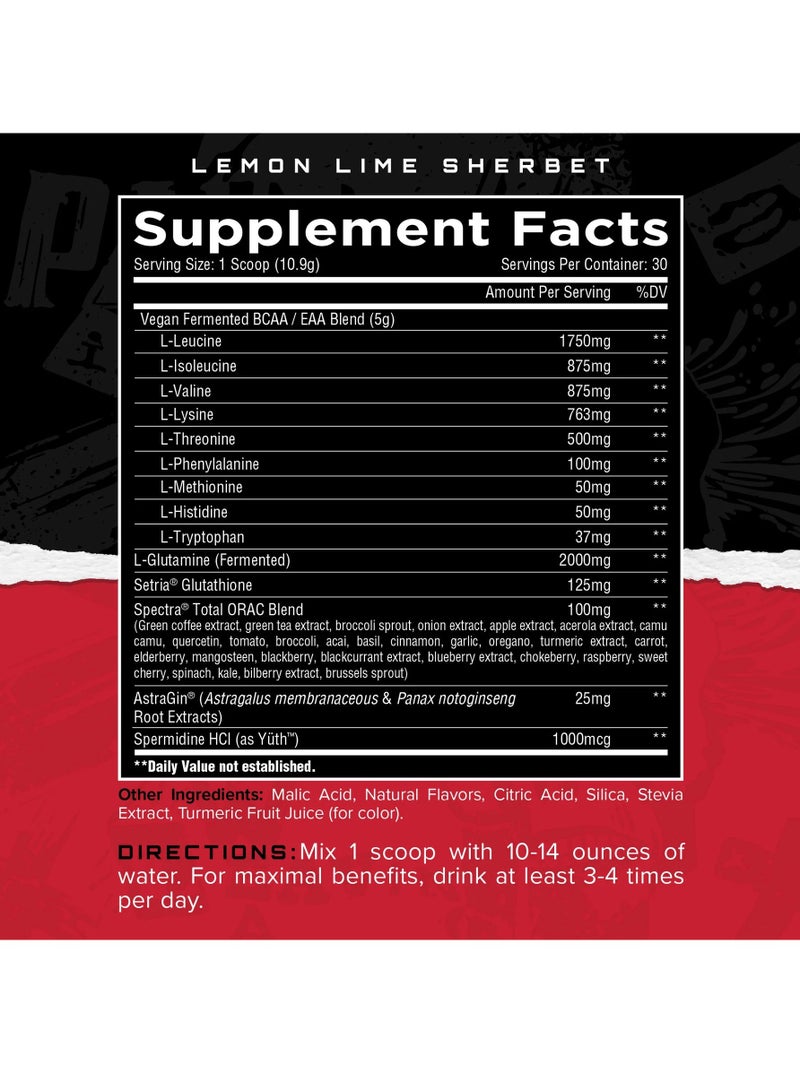 UNMATCHED Unmatched, Longevity EAA, Lemon Lime Sherbet, 327g  - Image 2