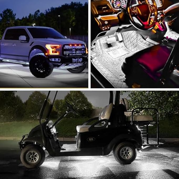 SWIUKPHE Super Bright Daytime Running Lights  12Pcs 12V Led Strip  Waterproof Universal Exterior Lights For Car Truck Bike  Boat  Underglow Running Lamp - Image 4