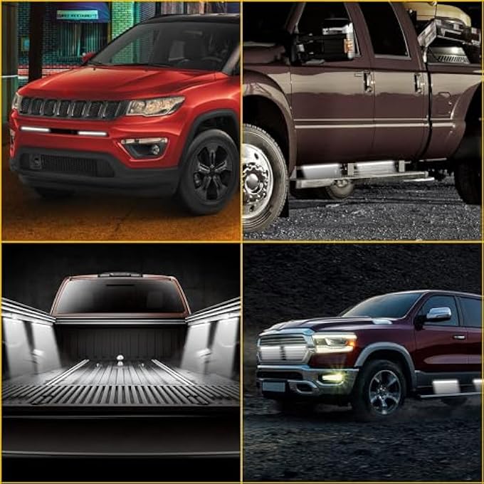 SWIUKPHE Super Bright Daytime Running Lights  12Pcs 12V Led Strip  Waterproof Universal Exterior Lights For Car Truck Bike  Boat  Underglow Running Lamp - Image 3