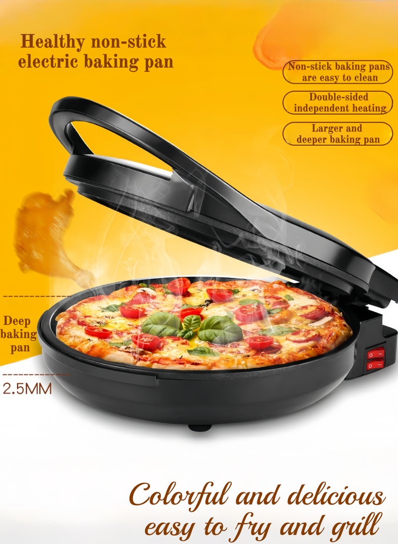 صينية خبز كهربائية منزلية صينية خبز أوتوماتيكية بالكامل متعددة الوظائف آلة صنع الفطائر على الوجهين صينية خبز كهربائية معلقة بدرجة حرارة ثابتة - Image 1