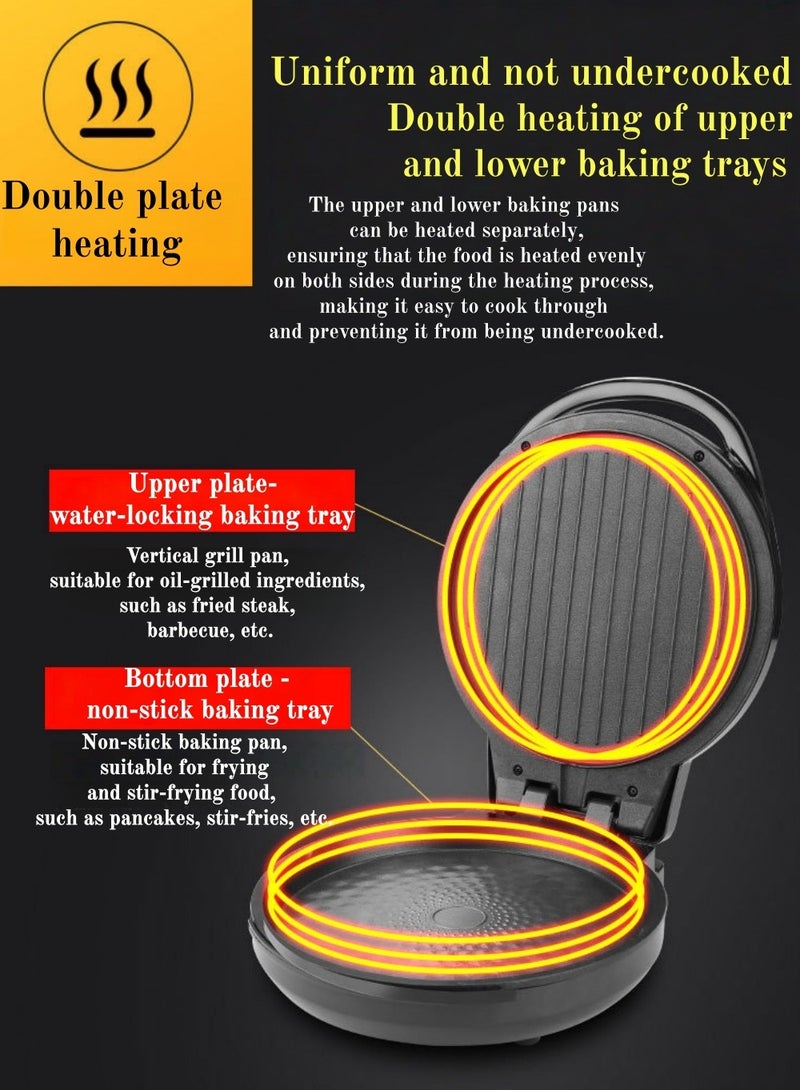 صينية خبز كهربائية منزلية صينية خبز أوتوماتيكية بالكامل متعددة الوظائف آلة صنع الفطائر على الوجهين صينية خبز كهربائية معلقة بدرجة حرارة ثابتة - Image 3
