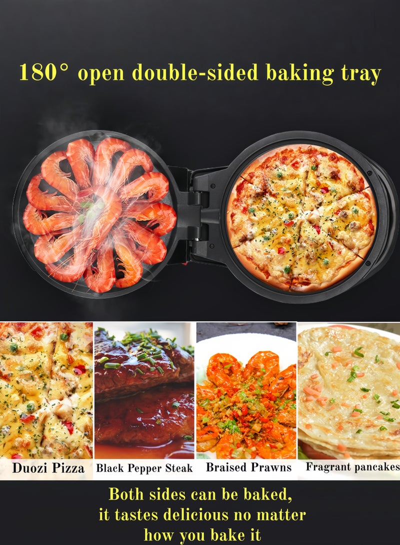 صينية خبز كهربائية منزلية صينية خبز أوتوماتيكية بالكامل متعددة الوظائف آلة صنع الفطائر على الوجهين صينية خبز كهربائية معلقة بدرجة حرارة ثابتة - Image 4