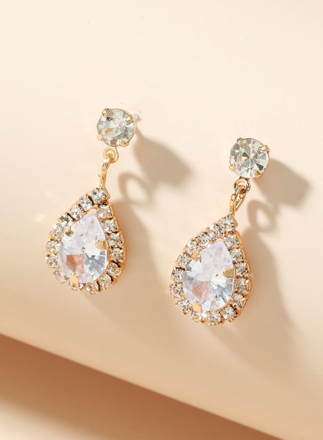 Take Two Embellished Rhinestone Drop Earrings - Image 2