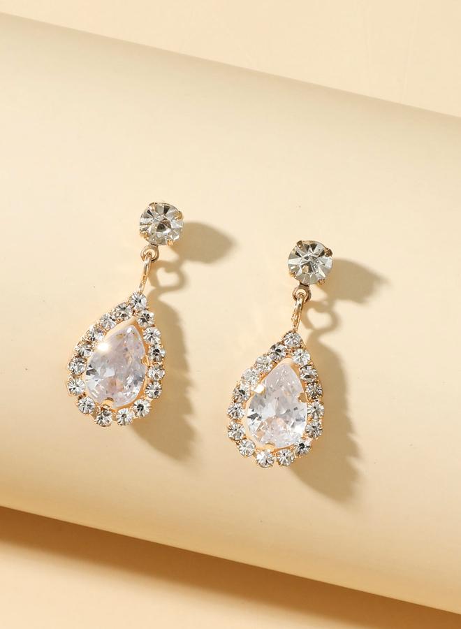 Take Two Embellished Rhinestone Drop Earrings - Image 4