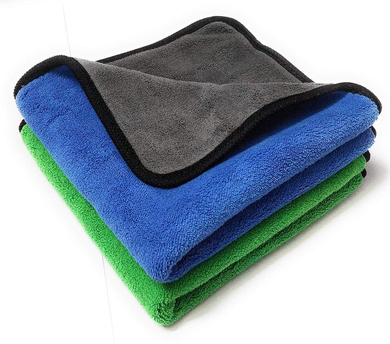 OAN All Purpose Microfiber Cloth for Cleaning, Dusting, Detailing & Polishing (All Vehicles, Office, Kitchen, Home) | 800 GSM | 45x45 cm (45 x 45 cm, 2Pc, Multicolor) - Image 1
