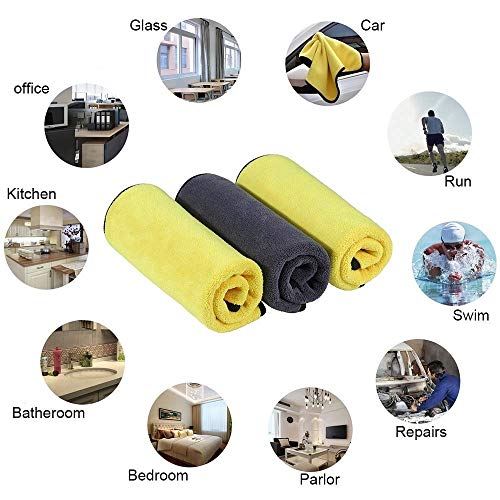 OAN All Purpose Microfiber Cloth for Cleaning, Dusting, Detailing & Polishing (All Vehicles, Office, Kitchen, Home) | 800 GSM | 45x45 cm (45 x 45 cm, 2Pc, Multicolor) - Image 3