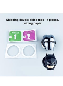 RATSAW 2 Pcs Start Stop Button Cover Car Engine Push Start Button Cover Anti Scratch Car Engine Decoration Cover Black and Silver  - Image 2