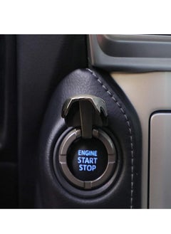 RATSAW 2 Pcs Start Stop Button Cover Car Engine Push Start Button Cover Anti Scratch Car Engine Decoration Cover Black and Silver  - Image 3