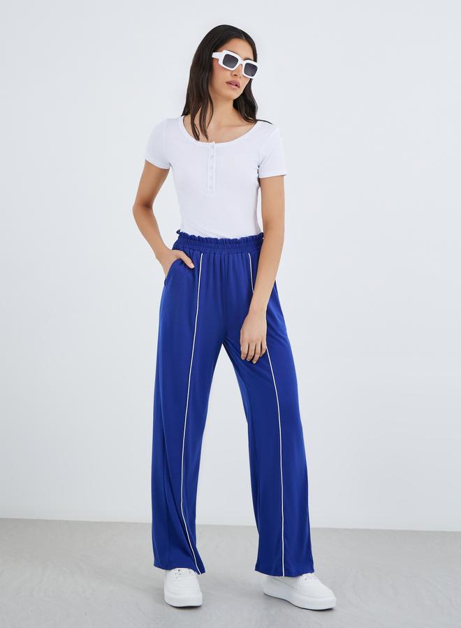 Take Two White Square Neck Ribbed Fitted T-Shirt - Image 2