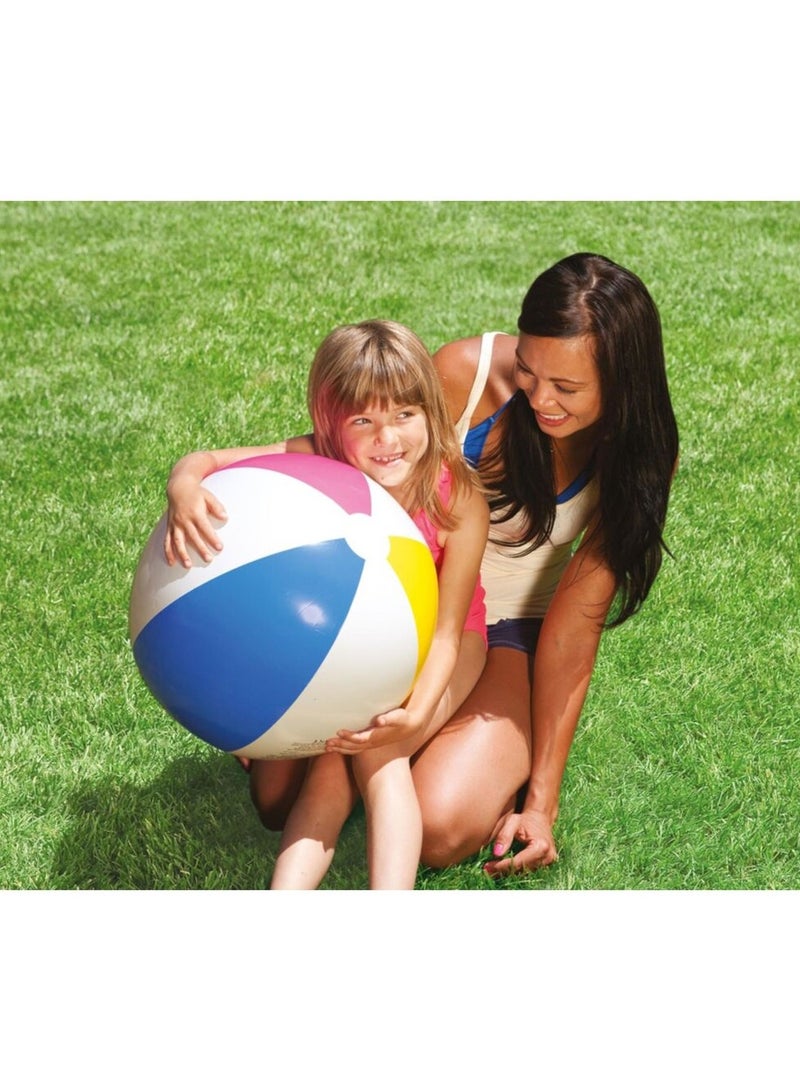 INTEX 24 inch Glossy Panel Multicolor Beach Ball For Kids - Image 3