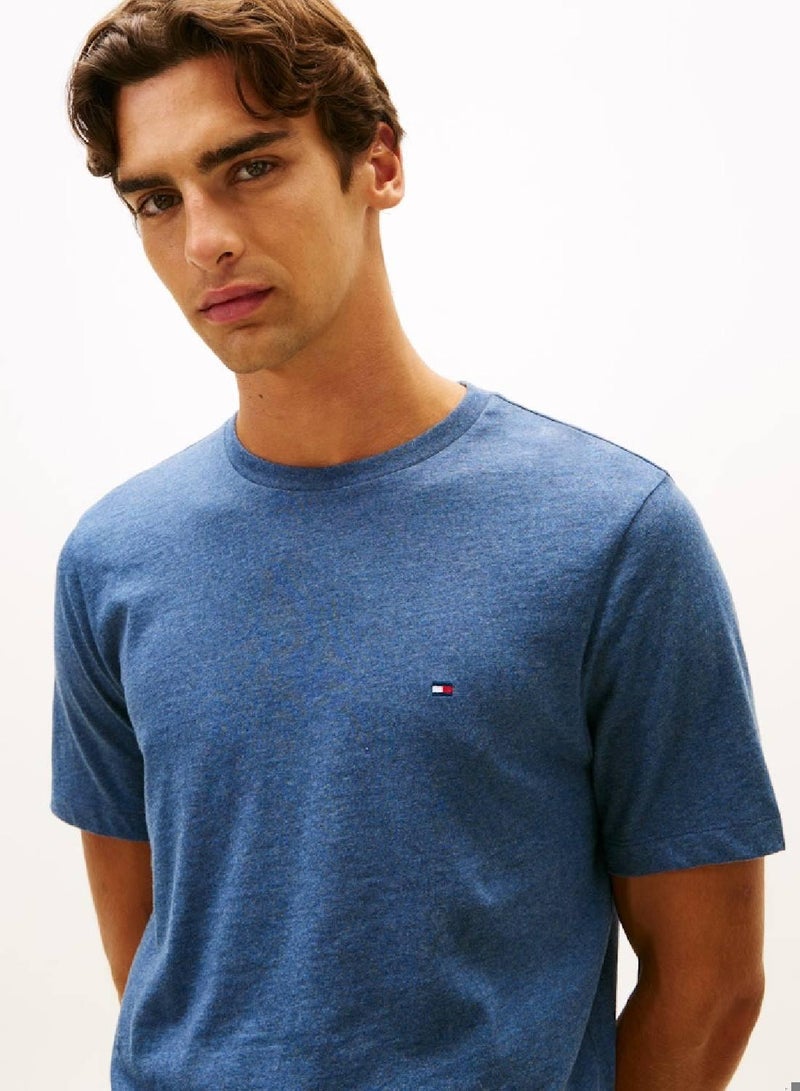 TOMMY HILFIGER Flag Embroidery Crew Neck T-Shirt - Image 4