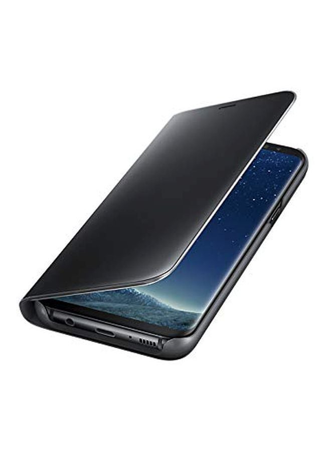 NIBEMINENT Clear View Standing Flip Cover For Samsung Galaxy S8 Black - Image 4