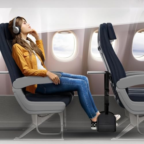 NIHSPRUHAY Portable Airplane Footrest for Airplane Travel - Comfortable Foot Hammock w/Memory Foam & Hardboard for No Feet Clashing - Ideal for Pain and Swelling Relief - Image 2