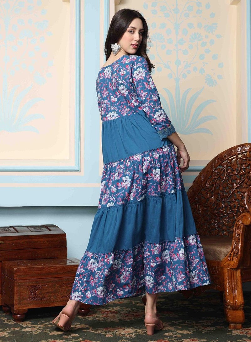 ISHIN Floral Tiered Dress  - Image 5