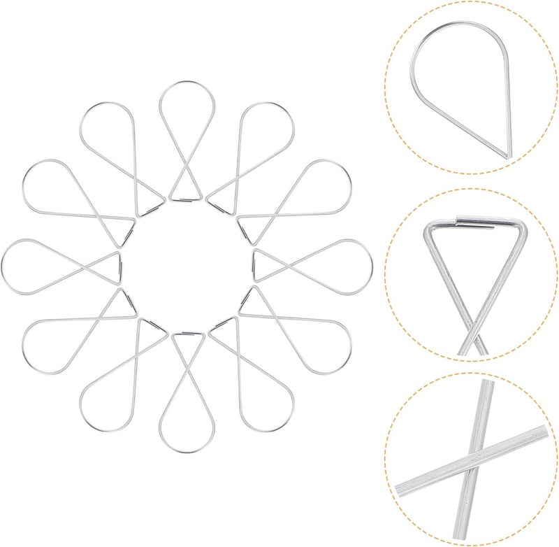 كلاراكو خطاف تعليق من كلاركو، 200 قطعة، خطاف سقف، خطافات معدنية، مشابك سقف معدنية، مشبك خطاف من الزنك، مشبك معدني مرن للمكتب - Image 3