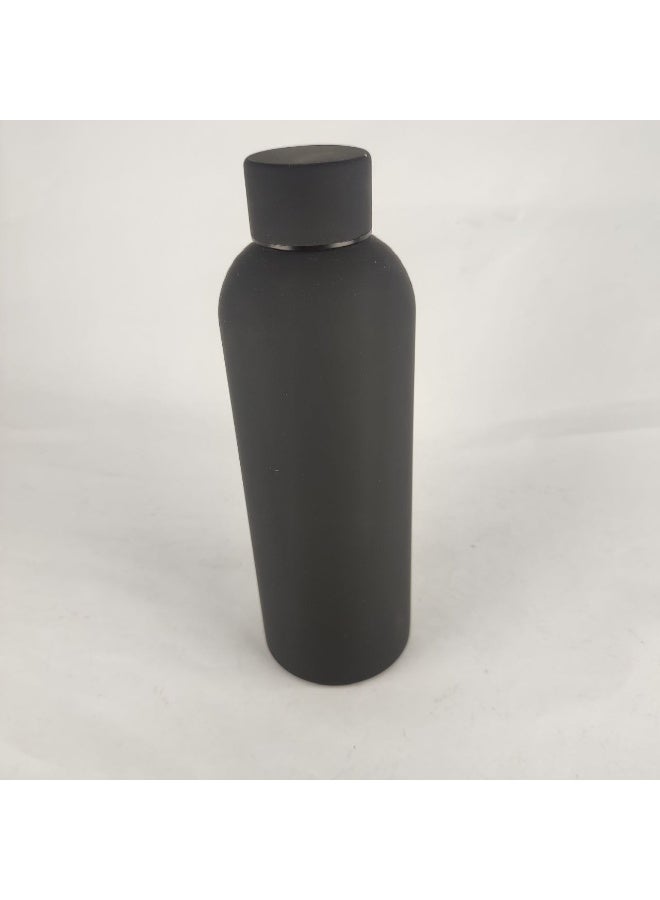 Matte Black Insulated Water Bottle – 500ml Capacity – Sleek & Stylish Design for Hot and Cold Beverages – Ideal for Everyday Use & Travel - Image 1
