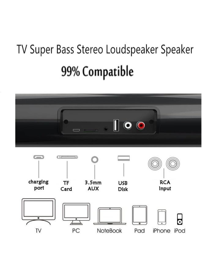 ShebSheb - Sound Bar for TV,Bluetooth Soundbar Speaker,Home Audio Surround Sound System with Remote Control for TV/PC/Gaming/Projectors 56x6.2cm - Image 1