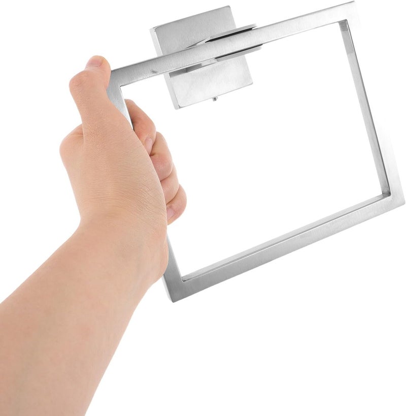 TIDTALEO Stainless Steel Bathroom Hand Towel Holder and Wall-Mounted Square Towel Ring with Brushed Finish for Shower and Bathroom Accessories - Image 4