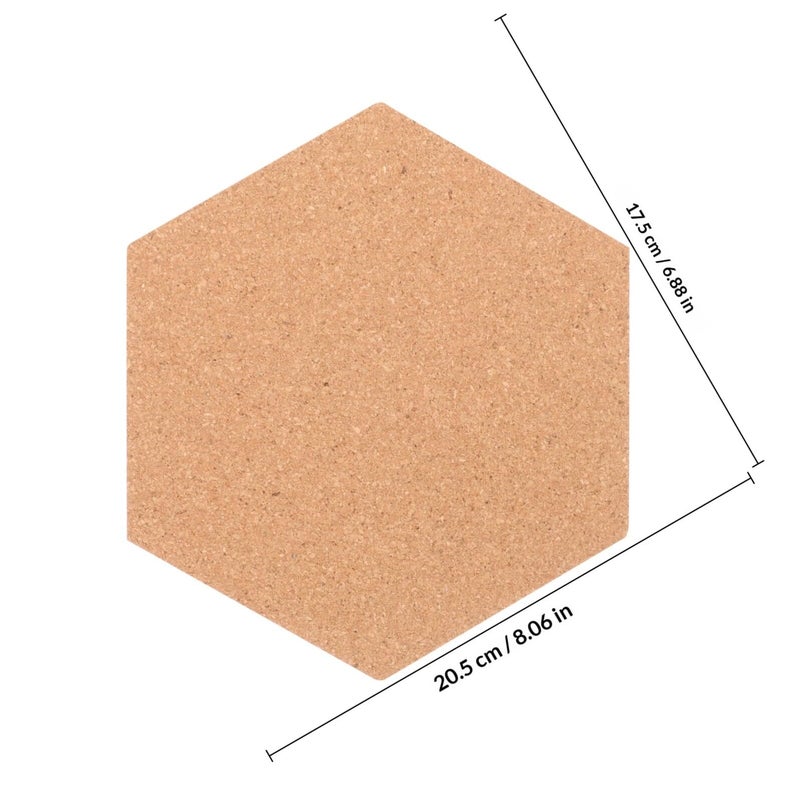 Hexagon Cork Board 8pcs Self Adhesive Bulletin Board for Office Home Classroom - Image 3
