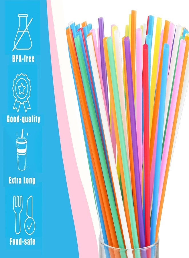 PAKCHOICE 50Pcs Colorful Disposable Straws for 40 OZ Tumbler, 12 inch Extra Long Straws Disposable for Stanley 30 Oz 40 Oz Tumbler, Straw Individually Wrapped for Tumblers, Iced Coffee, Milk, Juice, Party Use - Image 3