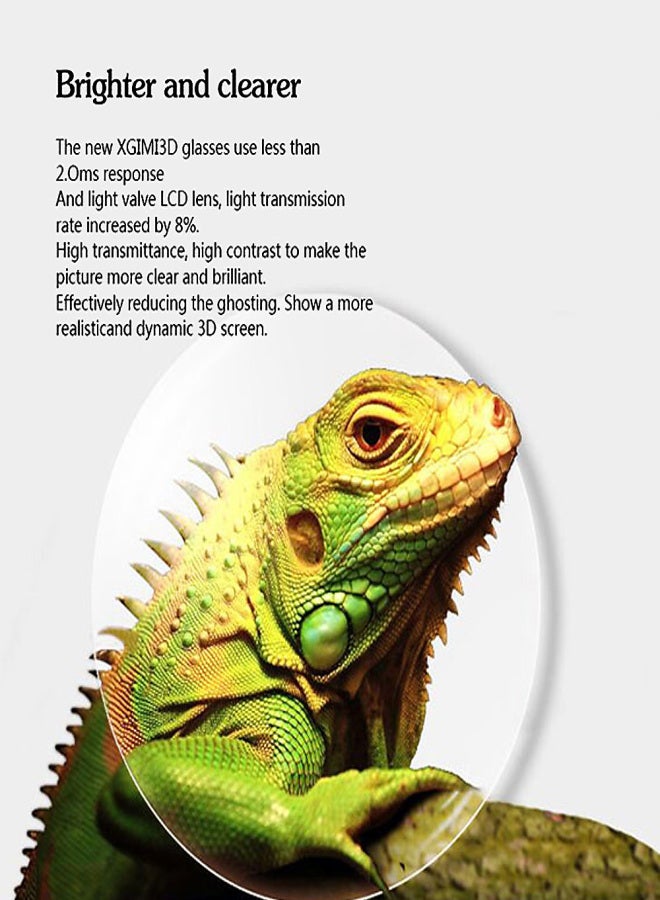 XGIMI DLP Link 3D Glasses Rechargeable 3D Active Shutter Glasses Virtual Reality LCD Glass for XGIMI H1/ H2/ Z6/ MOGO/HALO/MOGO PRO/MOGO PRO+ - Image 3