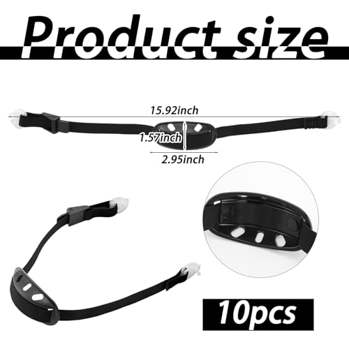 Cosblank 10 Pcs Universal Hard Hat Chin Strap with Chin Cup Elastic Helmet Strap Multi Point Adjustment Hard Hat Accessories Replacement for Construction Worker Guard Protection - Image 3
