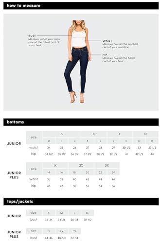 YMI Women's Hyperstretch Mid-Rise Skinny Jeans, Black, M - Image 5