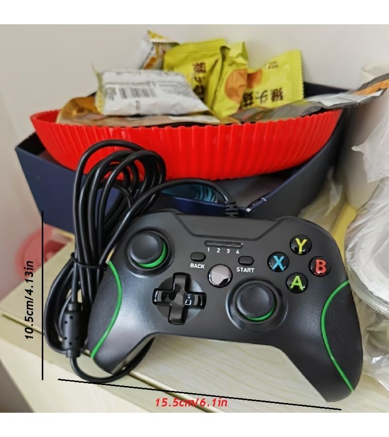 USB Wired Controller for PC PS3 Xbox Android Gaming Consoles Black Green - Image 2