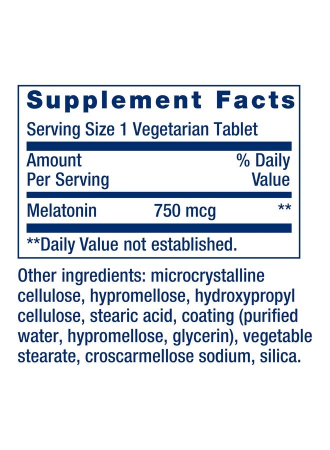 Life Extension Life Extension Melatonin 6 Hour Timed Release, 750 mcg, Extended-Release Formula for Gentle Sleep Support, Healthy circadian Rhythms, Cellular Defense, Gluten-Free, Non-GMO, Vegetarian, 60 Tablets - Image 3