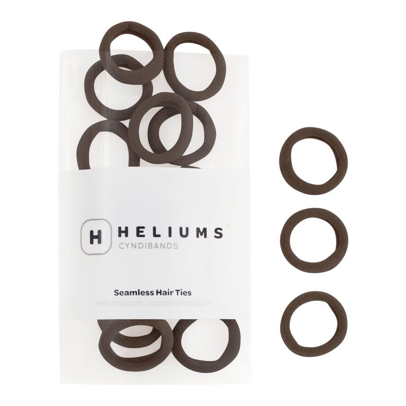 Heliums Small Soft Hair Ties  Dark Brown  1 Inch Mini Nylon Bands No Damage Ponytail Holders for Kids Braids and Thin Hair  30 Count