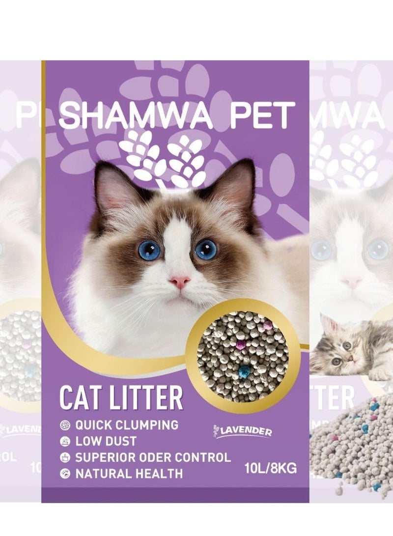 Premium Natural Cat Litter 100% Exceptional Absorbency Dust-Free Odor Resistant Suitable for All Cats Economical 10L Pack  Apple - Image 1