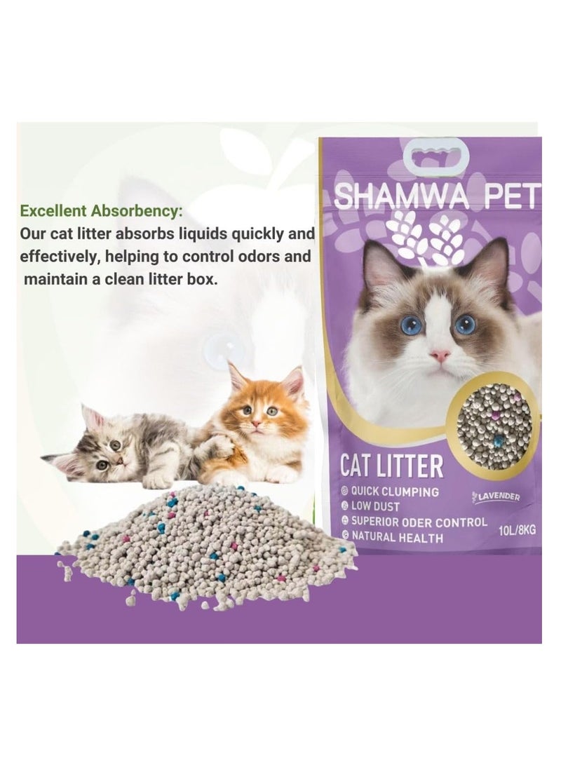 Premium Natural Cat Litter 100% Exceptional Absorbency Dust-Free Odor Resistant Suitable for All Cats Economical 10L Pack  Apple - Image 3