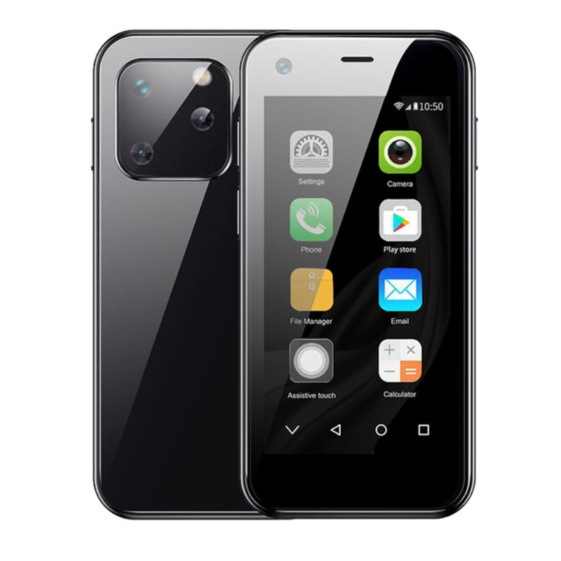 Generic (Unbranded) Soyes Xs13 Mini Android Cellphone MTK6580 4-core 1GB RAM 8GB ROM 3D Glass Dual Sim Card 5mp Camera Small Mobile Phone Black - Image 1