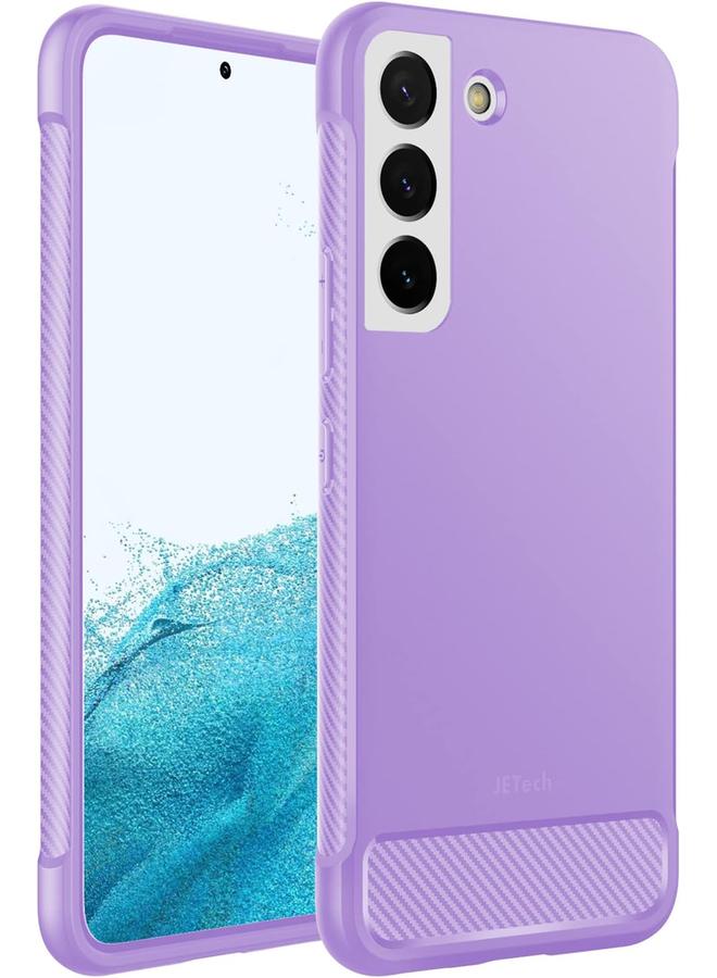 جي تيك جراب رفيع لهاتف Samsung Galaxy S22 5G مقاس 6.1 بوصة مع غطاء هاتف رفيع ممتص للصدمات وتصميم من ألياف الكربون أرجواني فاتح - Image 1