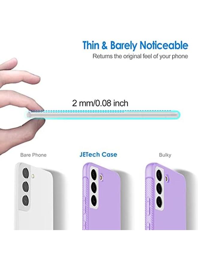 جي تيك جراب رفيع لهاتف Samsung Galaxy S22 5G مقاس 6.1 بوصة مع غطاء هاتف رفيع ممتص للصدمات وتصميم من ألياف الكربون أرجواني فاتح - Image 3