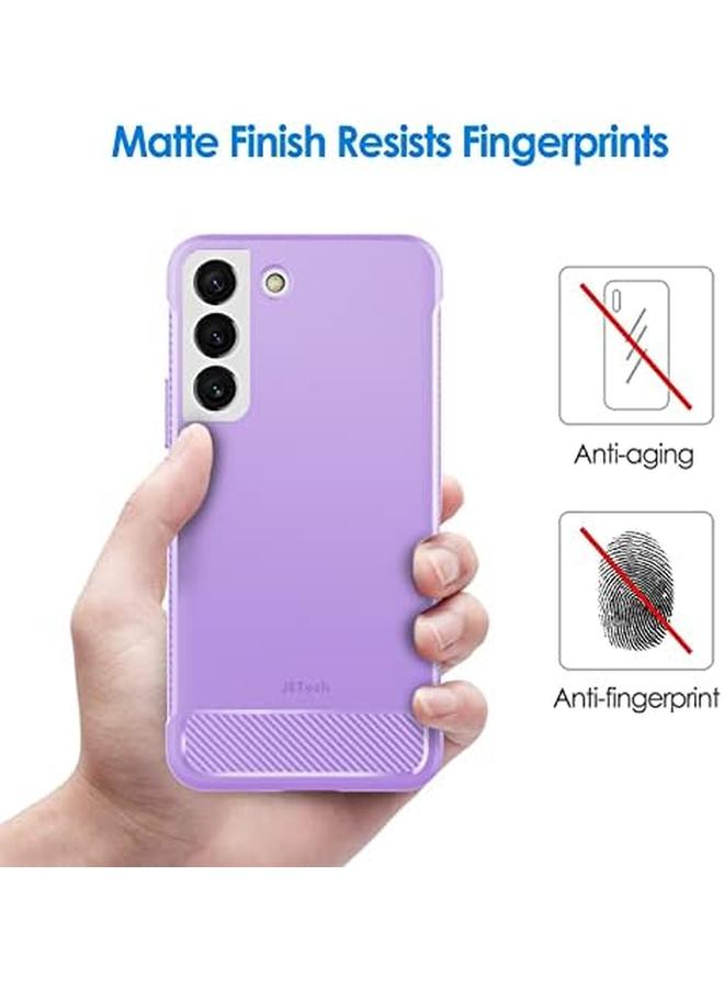 جي تيك جراب رفيع لهاتف Samsung Galaxy S22 5G مقاس 6.1 بوصة مع غطاء هاتف رفيع ممتص للصدمات وتصميم من ألياف الكربون أرجواني فاتح - Image 5